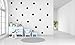 Mighty Prints Lot de 50 stickers muraux amovibles en vinyle Motif pois Noir 5 cm