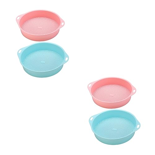 Sosoport 2sets Soil Sieve for Garden Plastic Mesh Easy-Handle Tool for Gardening Accessories 2pcs*2
