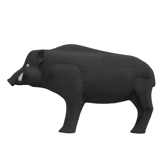 SHOOTER Hog 3D Archery Target, Lifelike Solid Body Design for Realistic Practice, Scoring Ring in Vitals, Includes Ground Stakes, 19”H x 32.5” W Size