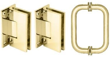 CRL Brass Vienna Shower Pull and Hinge Set by CR Laurence