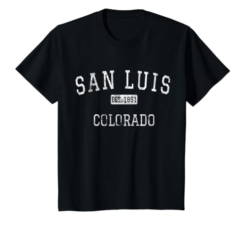 San Luis Colorado CO Vintage T-Shirt, Youth, Black, Small