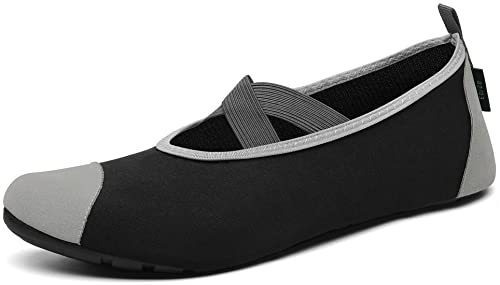 SAGUARO Escarpines Hombre Mujer Zapatos de Agua Cómodos Ligeros Calzado de Playa Antideslizante Zapatillas Deportes Acuáticos para Yoga Surf Natación, Negro Petróleo, 38/39EU