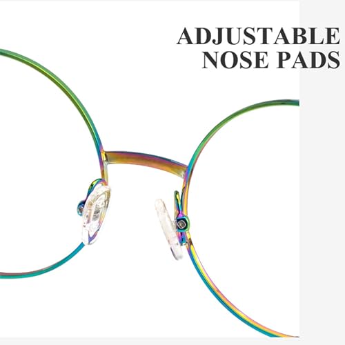 Image of Zeelool Vintage Metal Round Eyeglasses Frame for Women with Non-prescription Clear Lens ZJGM351423