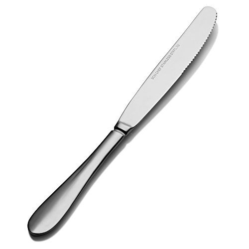 Bon Chef S1112 Stainless Steel 18/8 Chambers Solid Handle European Dinner Knife, 9-11/64