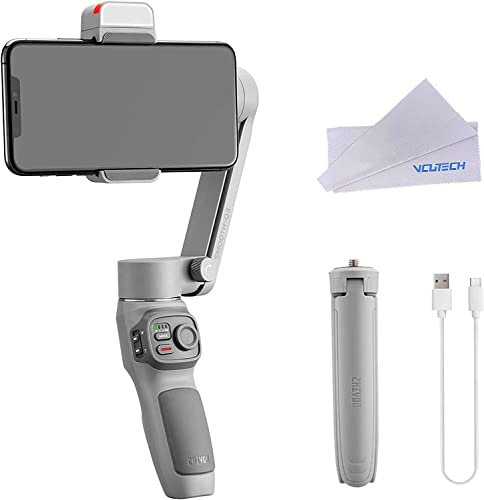 Image of Zhi yun Smooth Q3 3-Axis Handheld Gimbal Stabilizer for Smartphone Foldable Phone Gimbal with Light Auto Inception Dolly-Zoom Time-Lapse Compatible with iPhone 14 13 Pro Max Android Phone Vlog Kit