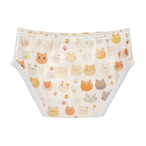 KLL Cats with Cute cute Paw Little Boys Comfort Athletic Underwear Breathable Undies2