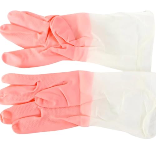 Image of ROHC Dishwashing Hand Gloves Non Scratch Wire, Waterproof Home Kitchen Utensils Cleaning Gloves for Washing Dish Easy Rinsing, Reusable Cleans Dishes Pots, Pans, Sinks (PINK)