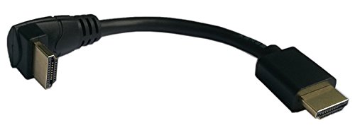5 1 cm HDMI Angle inférieur 90 Degré de câble vertical droit - supporte 4K@60Hz, haute vitesse, HDMI 2.0 Prêt - UHD, Ethernet & Retour audio - Vidéo 4K 2160p, HD 1080p, 3D .(Hommes)