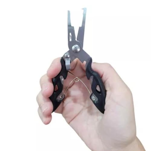 Alicate Pesca Multifuncional Em Aço Inox Corte Anzol 13cm Tira Anzol Peixe Pesca Garateia Premium Sh