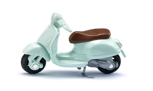 siku 1296, Vespa 125 GTS Super, Scooter Jouet, métal/plastique, menthe, Roues caoutchoutées, guidon et Pied de soutien mobiles