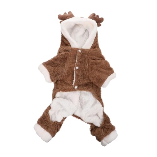 Ropa cálida para perro pequeño, disfraz reindeer