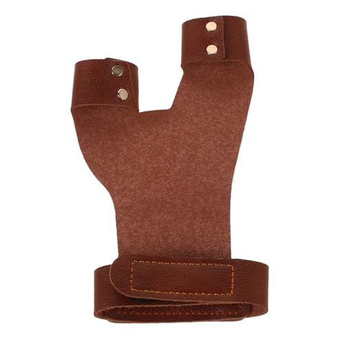 Toyvian Finger Guard Glove Non-Slip 2-Finger Glove Bowstring Saver Tab for Shooting Comfortable for Left Hand