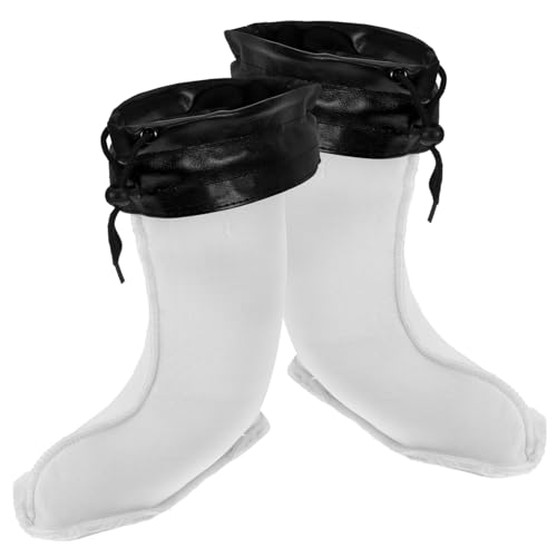 JEWEDECO 1Pair Thermal Boot Liners Socks felt boot liners Insert Insulation Fleece Socks Cold Weather Waterproof for Men and Women Winter Travel Hiking