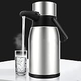 LEIYAN Thermoskanne Pumpe Kaffee Airpot Thermalkaffee Carafe Airpots, Edelstahlluftpot Isolierter Vakuumthermie, großer Kaffee -Thermoskreisspender for Kaffee, heiße Schokolade, Eistee