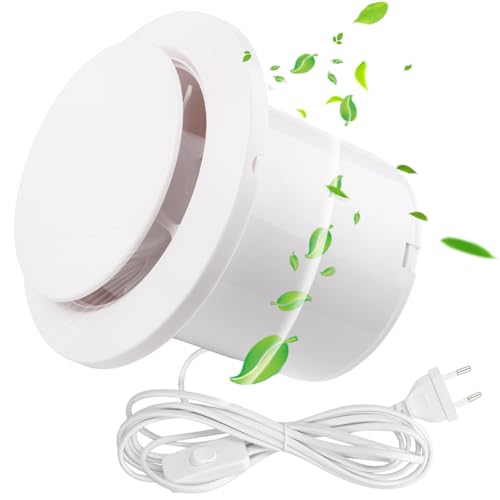 BlueXP Potente Extractor de Aire 100mm Silencioso 15W Ventilador Extractor de Baño con Válvula...