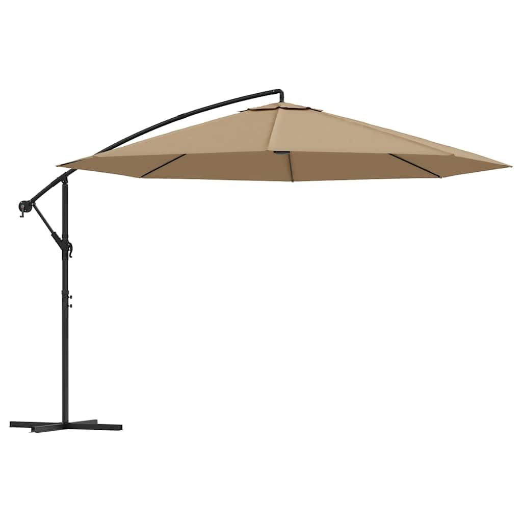 Parasol przeciwsłoneczny w kolorze zielonym, odporny na działanie promieni UV, z aluminiową ramą, żeberkami wspornikowymi, ochrona przed wiatrem i wentylacją, na taras, do ogrodu, na balkon
