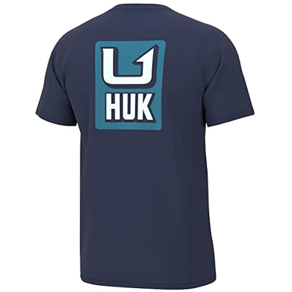 HUK Manga Corta, Camiseta de Pesca para Hombre Camisa