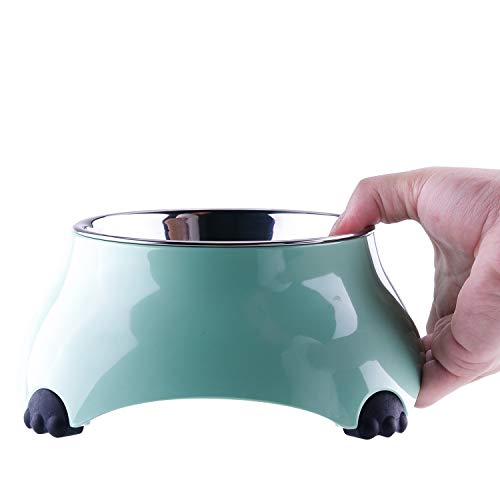 Super Design Small Dog Bowl, Cat Dish, Stainless Steel Pet Bowl With Melamine Stand For Puppy And Kitty #TOP3