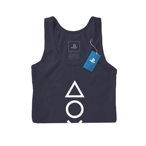 Regata Feminina Classic Symbols Elevation, Sony Playstation, Azul Marinho, M
