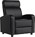 Yaheetech Recliner Chair PU Leather Recliner Sofa Home Theater Seating with Lumbar Support Overstuffed High-Density Sponge Push Back Recliners