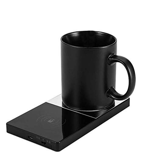 Sarplle Chauffe-café et Chargeur sans Fil 2 en 1 Chauffe-Tasses Tasse Plus Chaude Chargeur sans Fil Réchaud Plaque chauffante à café multifonctionnelle pour réchauffer Les Tasses, Tasses en Verre