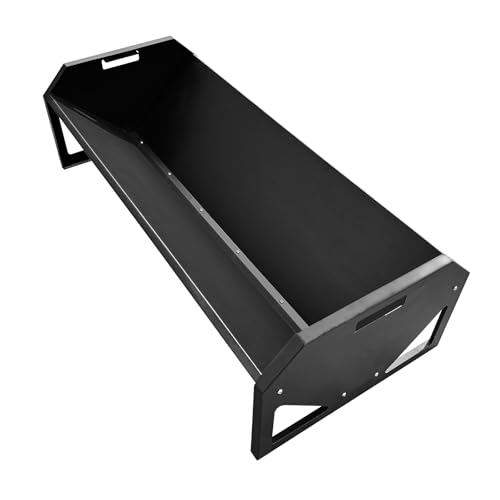 Garvee Livestock Feeder 45.13 Hay Feeder for 10 Sheep Once Heavy Duty 22 Gallon Capacity Livestock Feeding Trough for Horse Goat Sheep Cattle Cow Alpaca Black