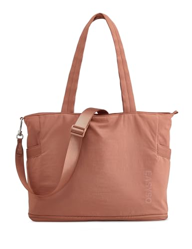 Tote Bag for Women,Puffer Work Bags with Zipper Compartments, Expandable Handbag for Travel Work Sport