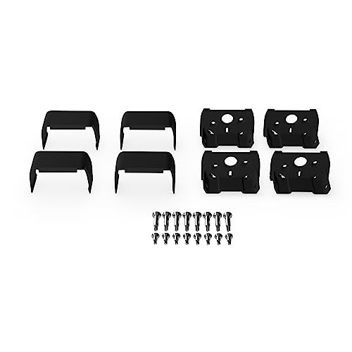 Deckorators Textured Black Aluminum Rail Line Bracket Kit (4-Pack)