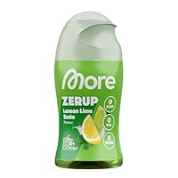 MORE Zerup, Lemon Lime Soda, 65 ml, für bis zu 8 l Fertiggetränk, zuckerfreier Sirup mit u.a. echten Fruchtextrakten, vegan, zero Kalorien - made in Germany