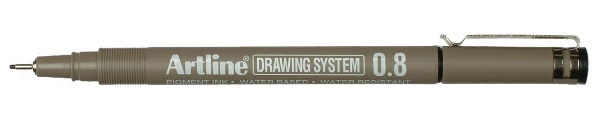 drawing system pen - black 0.8 mm writing width
