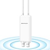NEWFAST Outdoor WLAN Access Point,1200Mbps Gigabit WLAN Access Point Für Garten,mit 3 Gigabit Ethernet Ports und 2*5dBi-Antennens,PoE Powered,IP66 Water Resistant,Supports Repeater丨AP丨Router Modi,Weiß
