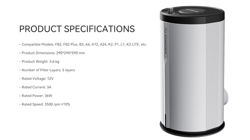 ATOMSTACK D3 Luftreiniger, austauschbare Filter 99,97% effiziente Filtrationsrate, HEPA-Luftreiniger-Filter-Set, Geruch und Rauch zu reduzieren Filter für Lasergravierer