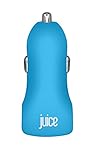 Juice Single Port 2.4A Powerful USB Mobile Phone, Tablet In Car Charger, 2.4A - Aqua