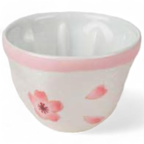 匠美風 有田焼 6cm ぐい呑み 薄ピンク釉虹彩桜 グイ呑 日本製