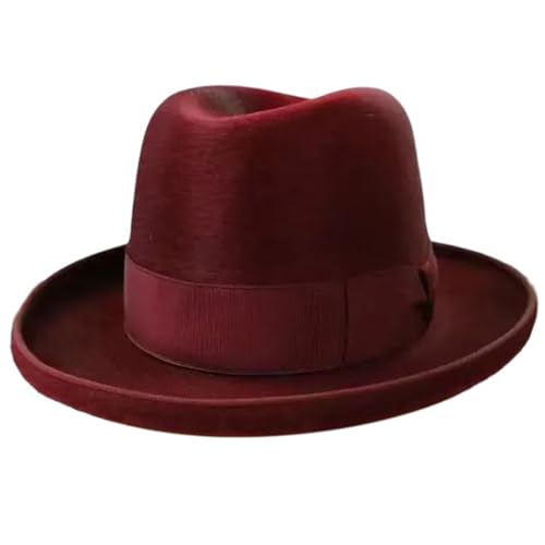 Chapeau de personnalité artistique en laine feutrée pour jeune dandy