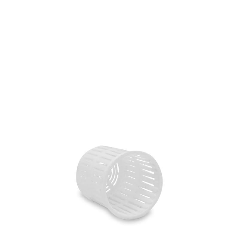 VIRSUS Fuscelle Rotonde per Ricotte Monoporzioni G50, capacità 50 Grammi, colore Bianco, Misura 45x49 mm, Forme Contenitori in Polietilene alta densità, Stampi per Ricottine, Made in Italy (10
