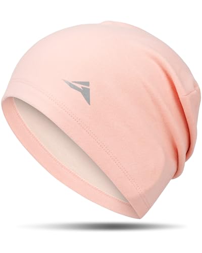Image of GXCROR Fleece Beanies Flexfit Winter Hats Skull Cap Cycling Cap Reflective Running Gear Bonnet