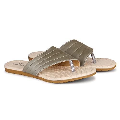 Image of Footshez Women's Synthetic Leather Slip On Comfortable Regular Fashion Slippers