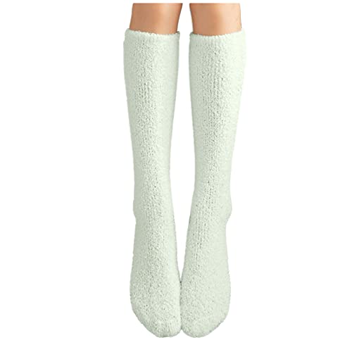 Bblulu Fuzzy Knee high Socks,Fuzzy Socks Knee high,Fuzzy Thigh high Socks,Knee high Stockings for Women,Long Fuzzy Socks