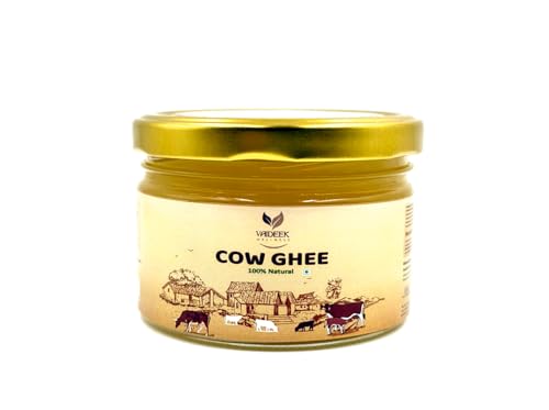 Image of Vaideek Wellness Pure Cow Ghee Cultured Desi Ghee| Bilona Cow Ghee Two Way Churned | Made In Earthen Pots | Lab Certified | 200 Ml