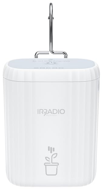 IRRADIO IR-DRIP - Kit de riego inteligente WiFi para plantas de interior y balcón | Extensión máxima 15 m | Alimentación con batería recargable | Control mediante APP