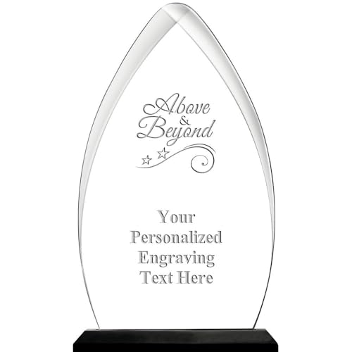 Crown Awards Personalized 9.25" Engraved Above & Beyond Gateway Skyline Acrylic Award