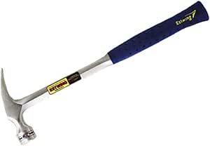 ESTWING Framing Hammer - 28 oz Long Handle Straight Rip Claw with Smooth Face &amp; Shock Reduction Grip - E3-28S