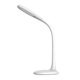ToJane Small Table Lamps for Bedroom, LED Desk Lamp with USB Port, Gooseneck Office/Reading White La