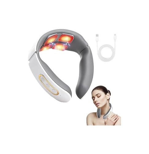 Massager 4D pour Cou et Épaules avec Chaleur, 6 Modes & 9 Niveaux, Design U Portable et Rechargeable, Pétrissage Profond contre Douleurs, Confort à la Maison ou Bureau