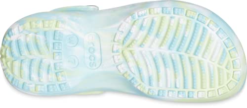 Image of Crocs Women's Classic Graphic Platform Clogs, Platform Shoes, Celery /Multi, 6 Women