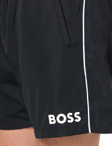 BOSS Men's Standard Medium Length Solid Swim Trunk2