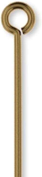 Eye Pin, 100 Antiqued Gold Plated Brass 2" Long 21 Gauge Standard Eye Pins