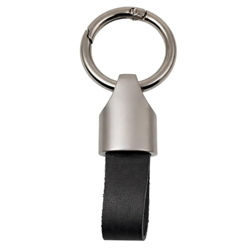 Image of THE MEN THING - Stylish Multicolor Stainless Steel Keychain for Men & Boys (AEROLOOP - Black & Matte Grey)