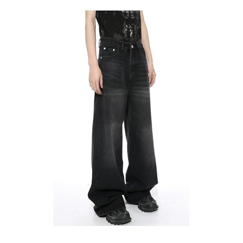 Mens Wide Leg Baggy Jeans Y2k Casual Fashion Loose Denim Pants Work Office Streetwear Cargo Vintage with Pockets2